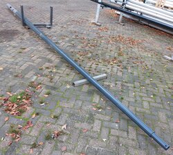 lichtmast 6m., aluminium, donker grijs gecoat, Nieuw