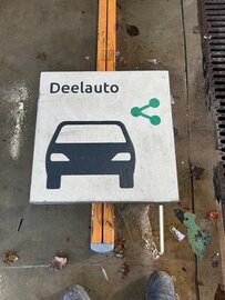 beton tegel deelauto 60cm x 60cm x dikte 8cm