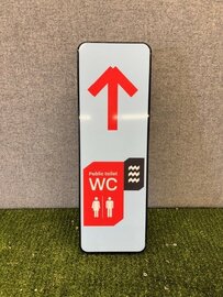 Aanwijzing Public toilet WC 20cm x 60cm