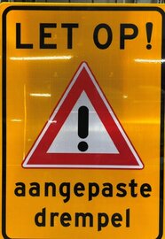 Aangepaste drempel LET OP!