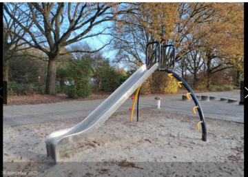 Acrobat geel Blauw glijbaan