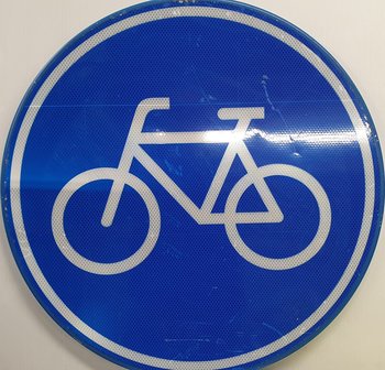 Verkeersbord G11 &quot;verplicht fietspad&quot; &oslash;60cm.