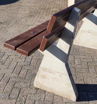 Parkbank beton/kunststof