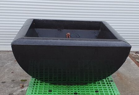 Plantenbak "Velopa Etna Tablee" 90&times;90&times;50cm. donker grijs beton