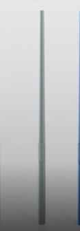 Lichtmast 3,50m. aluminium, zonder bescherming &quot;Nedal Holland&quot;  (tot. lengte 4,40m.)