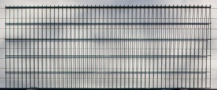 Dubbelstaafmat, Groen (ral 6009) 120&times;250cm. maas 5&times;20cm.