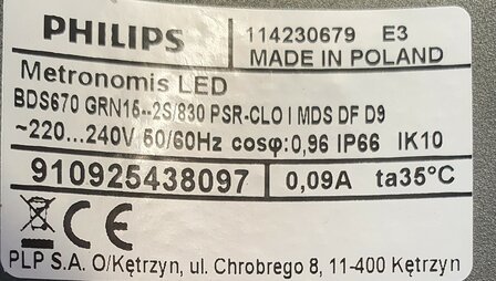 Armatuur, Metronomis LED, BDS670, GRN15-2s/830