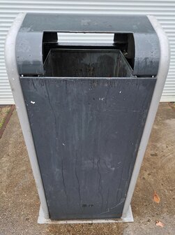 Afvalbak Falco - Joma. 100Ltr. zonder poer donker grijs.
