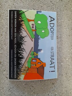 Sticker Adopteer een Straat (105 x 73mm.) 