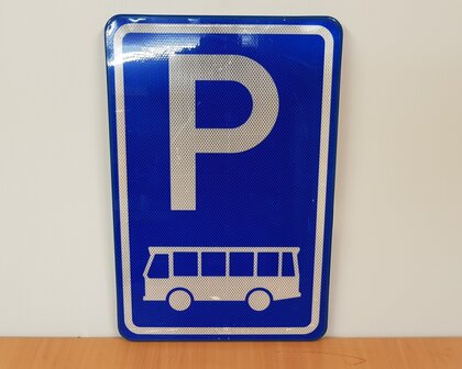 Verkeersbord E08-4 parkeren bussen 60&times;40cm.