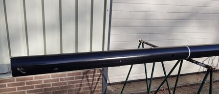 Mast zwart &oslash;13,5cm. tot. lengte 7,70m (schuine bovenkant)