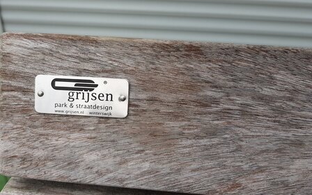 Parkbank &quot;Camino&quot; staal/hout &quot;Grijsen&quot; op beton poeren