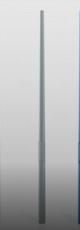 Lichtmast 3,50m. aluminium, zonder bescherming "Nedal Holland"  (tot. lengte 4,40m.)