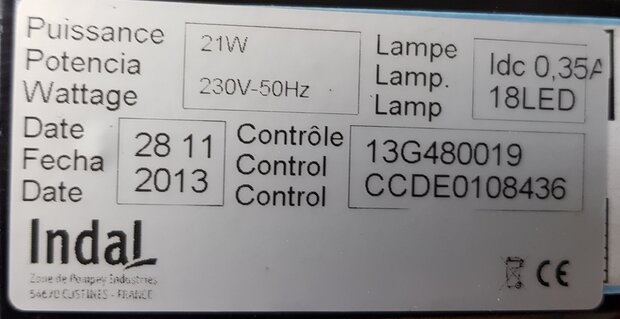 Armatuur Eindhoven 18 leds WW 350mA PSDD