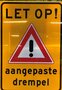 Aangepaste drempel LET OP!